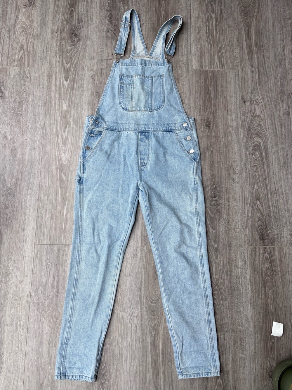 Classic Pale Blue Relaxed Overalls Denim Dungarees- Assembly Label size us 6